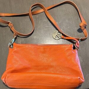 Valentina Vibrant Orange Crossbody Bag
